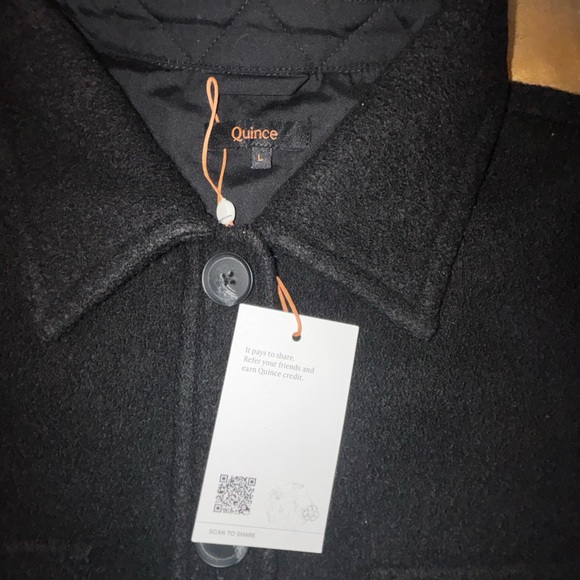 🐱Quince 100% Merino wool cropped shirt jacket - Picture 3 of 12